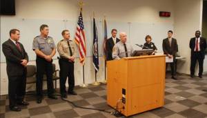 Colonel Edwin C. Roessler, Jr. welcomed partners from the Virginia Attorney General's Office, local police departments, Polaris Project and other agencies as he helped announce the receipt of a $1 million dollar grant to help fight human trafficking across Northern Virginia. 