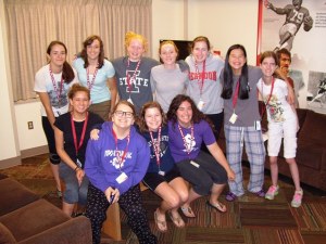 A group of happy Explorers after a day of competitive events in Indiana, summer 2014.