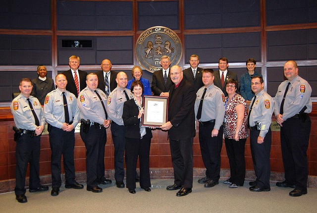 Fairfax County Board of Supervisors recognizes the re-certification of the Crime Prevention Program for the Fairfax County Police Department.