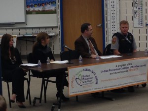 Recent community meeting at Fairfax High School on the topic of illegal, dangerous drugs and addiction. 