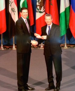 Captain Graham McGowan (right) with FBI Director Jame B. Comey, Jr.