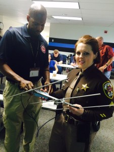 Sgt. Emily Fary discussed the Project Lifesaver program with CIT course participants.