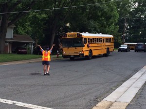 Kids serenading Ms. Bazemore from the school bus
