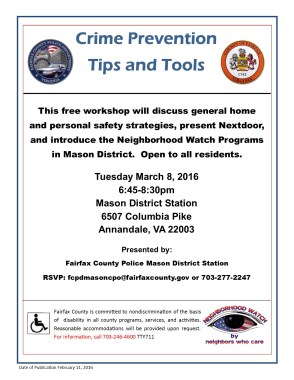 Crime Prevention Workshop
