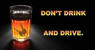 Dont drink and drive keys in glass